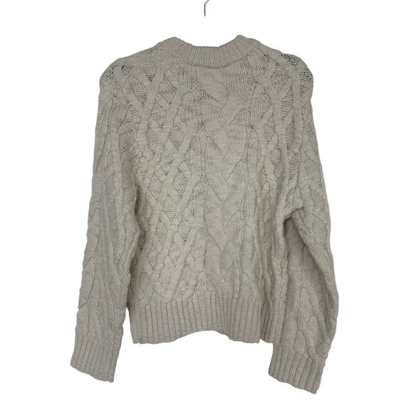 New Reformation Haven Chunky Cable Knit Sweater - Picture 3 of 5